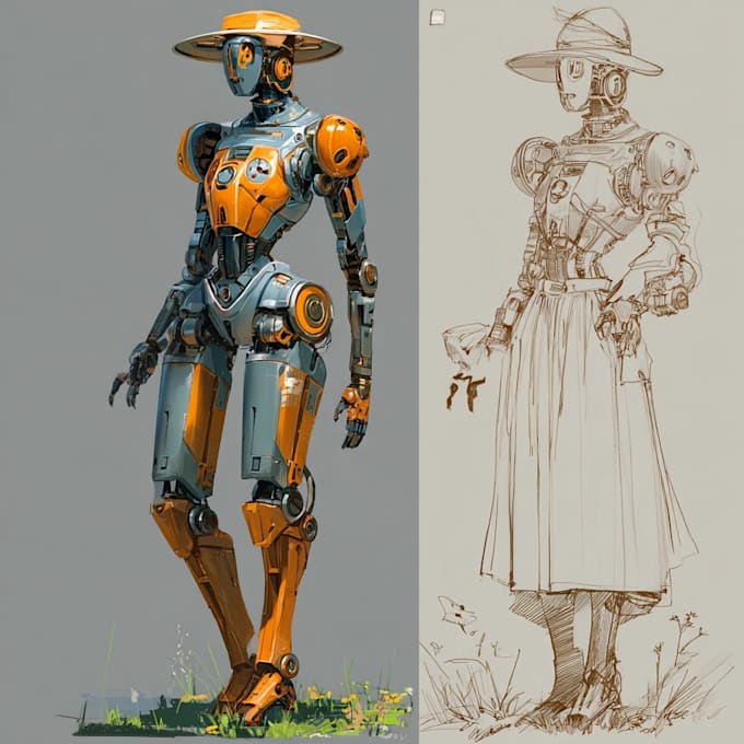 make a design mechs robots concepts art