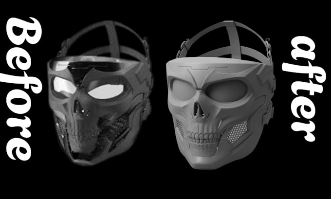 create custom 3d mask helmet design cosplay mask 3d printable model for you