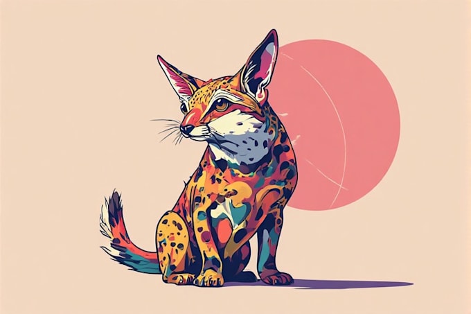 make animal illustration into pop art