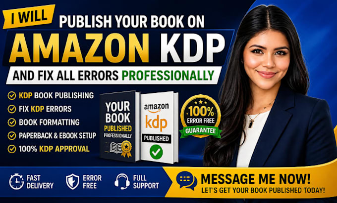 publish your book on amazon KDP and fix all errors professionally