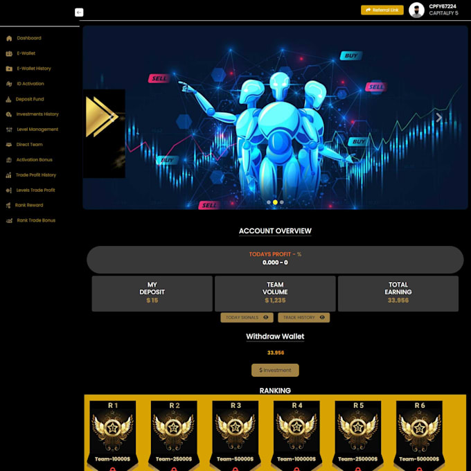 develop a MLM apps with crypto, product or investment, payment in emi