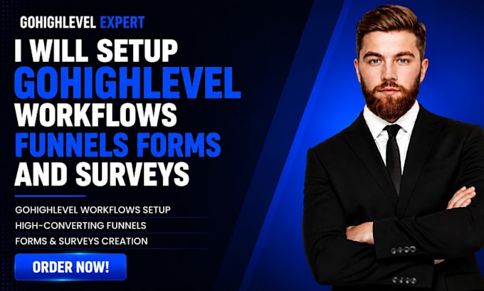 setup gohighlevel workflows funnels forms and surveys