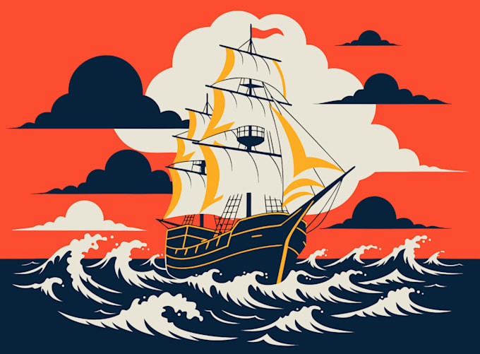 create ship oil painting for you