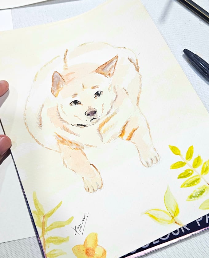 turn your pet into a cute custom portrait painting