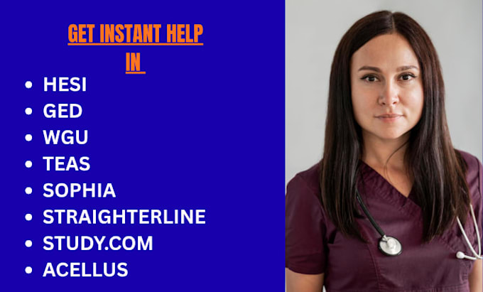 tutor in hesi, ged, teas, wgu, straighterline, sophia,