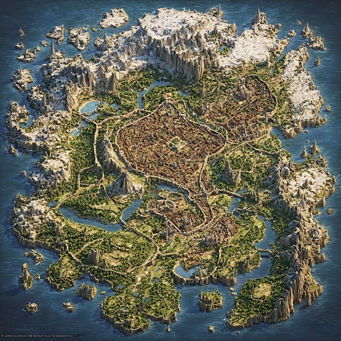 create a custom vintage map with old world style