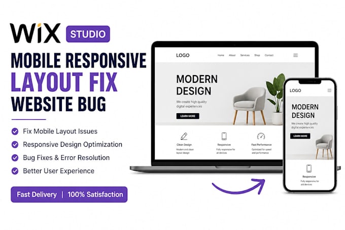 fix wix studio mobile responsive layout website bug