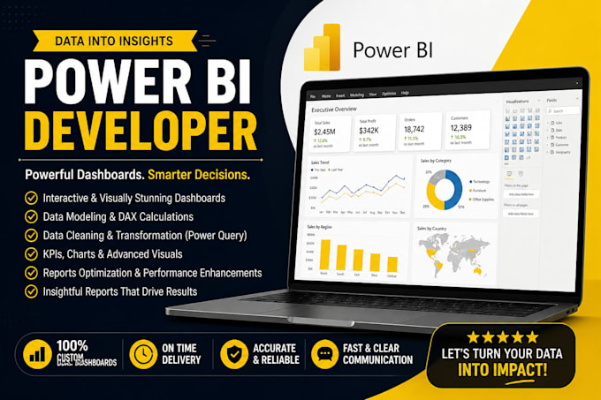 create interactive power bi dashboard with dax and power query