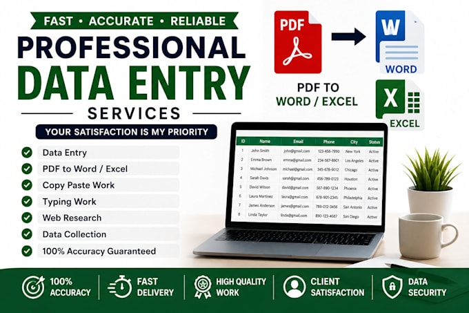 do excel data entry and copy paste work
