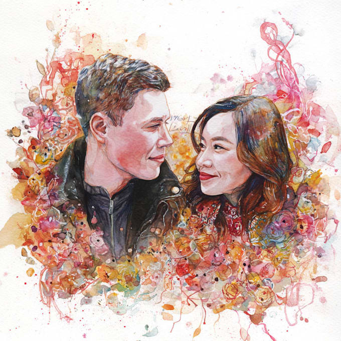 draw outstanding watercolor portrait
