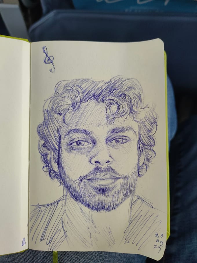 make a unique hand drawn portrait