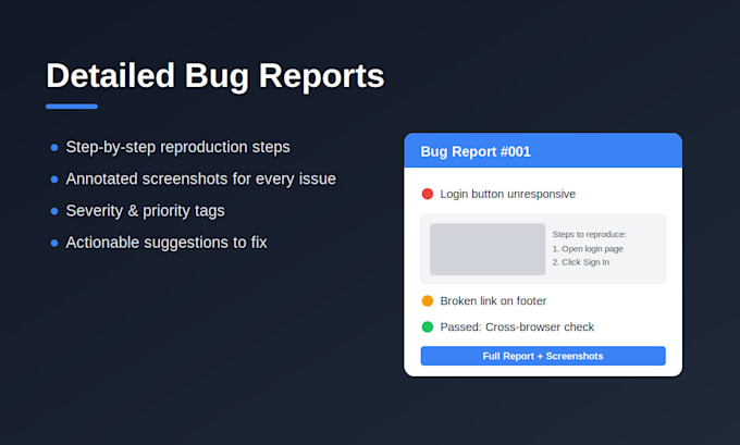 manually test your website for bugs