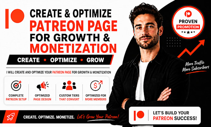 create and optimize patreon page for growth and monetization