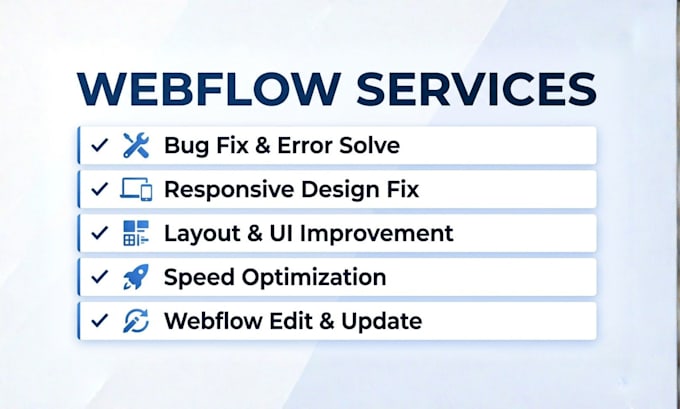 fix, edit and customize your webflow website professionally