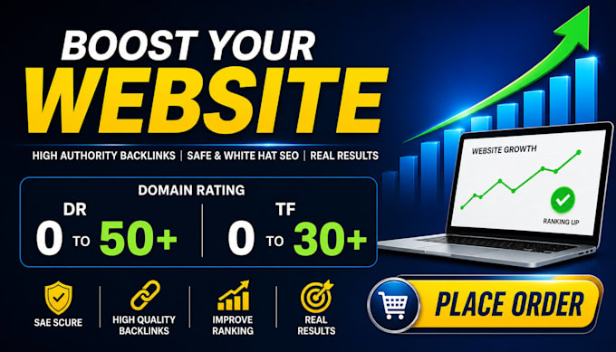 boost domain rating 50 plus, trust flow tf 30 plus
