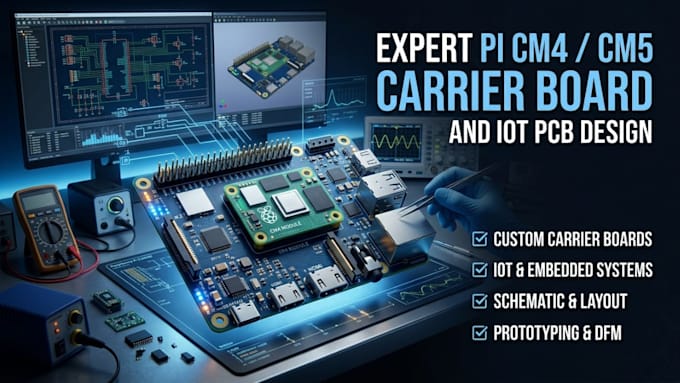 build raspberry pi cm4 cm5 io board, carrier board and schematic design