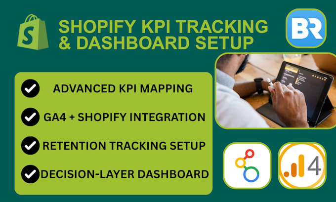 do shopify KPI tracking custom analytics dashboard google sheets looker studio