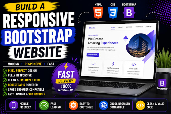 build a modern responsive frontend website