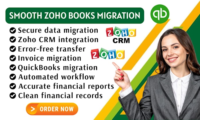 do accounting migration to zoho books using zoho CRM