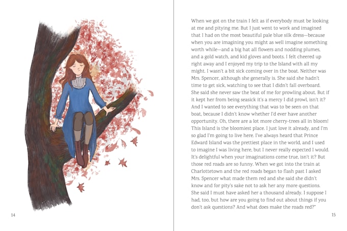 draw a dreamy book illustration