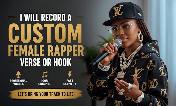 record a custom female rapper verse or hook