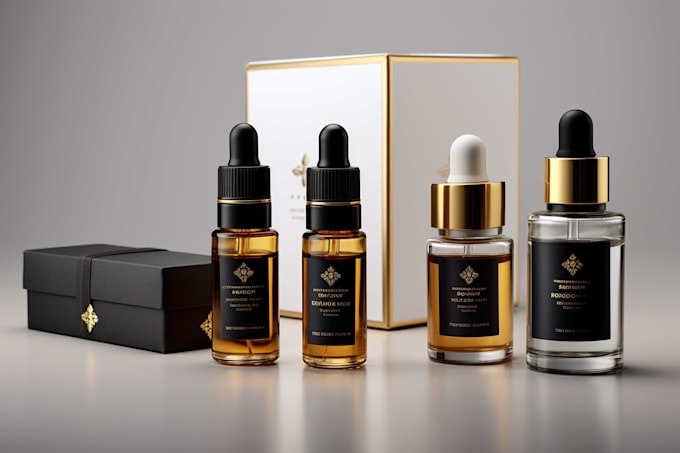 design premium product packaging, bottle, box
