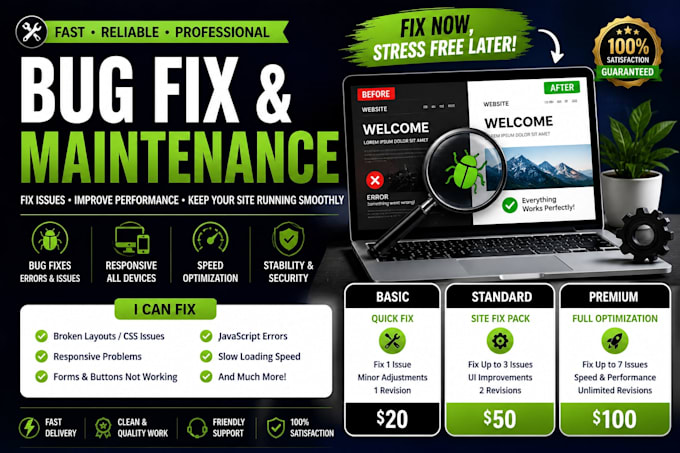 fix website bugs, UI issues, and improve performance