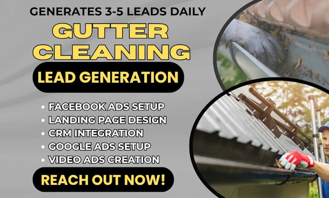 gutter cleaning leads, gutter cleaning, facebook ads, google ads, video ads