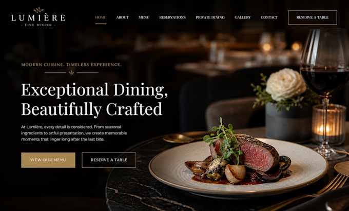 build squarespace restaurant website food menu website dining bakery website