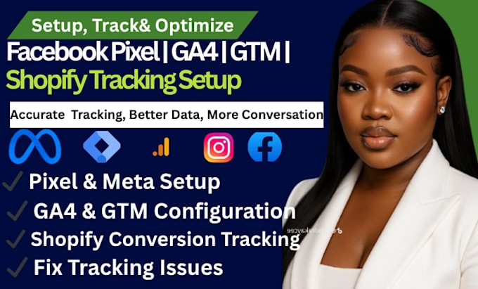 setup facebook meta pixel shopify GTM ga4 tracking conversion events correctly