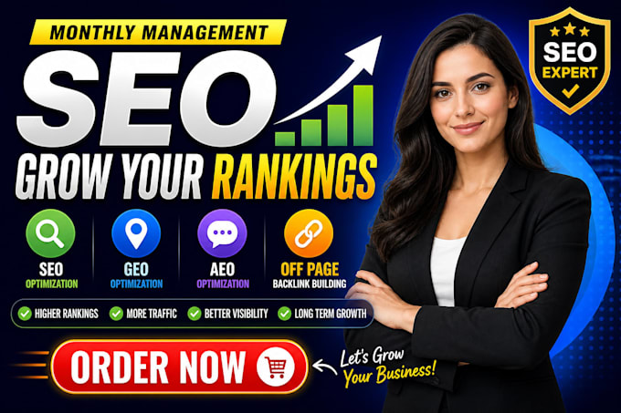 manage monthly SEO GEO optimization aeo off page backlink building