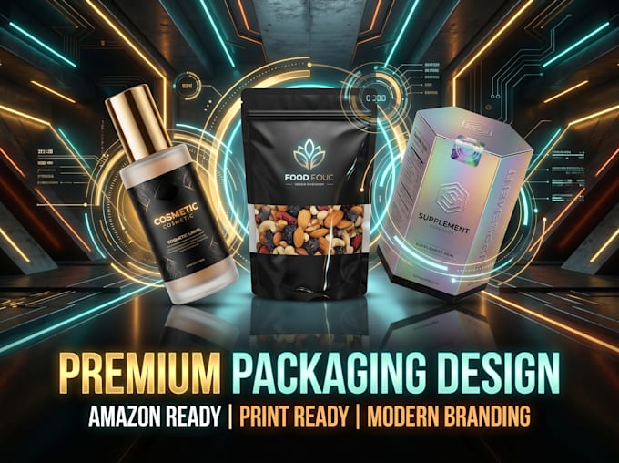 design premium product packaging and label design