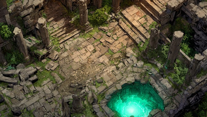 draw a unique dnd rpg battle map