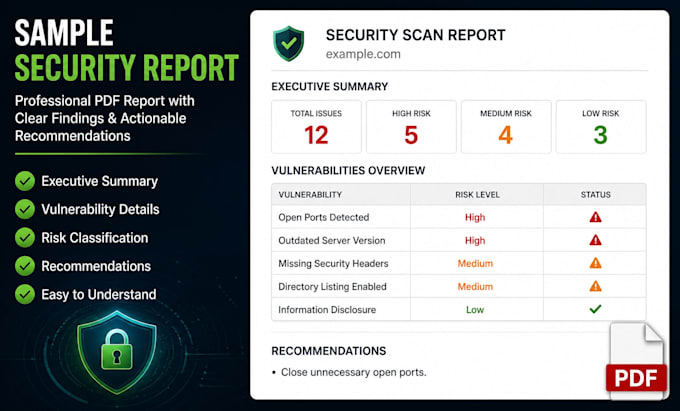 perform website security scan and provide detailed vulnerability report