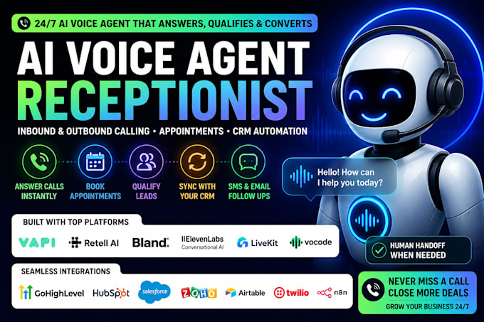build desktop b2b voice agent gpt ai saas receptionist retell bland vocode lindy