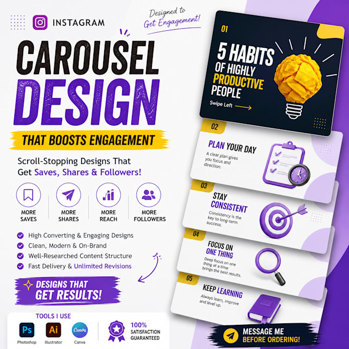 design high converting instagram carousel posts for engagement