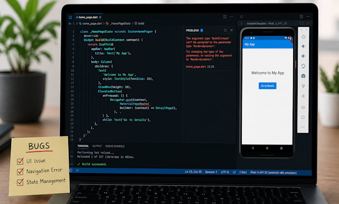 fix flutter, firebase or website bugs fast