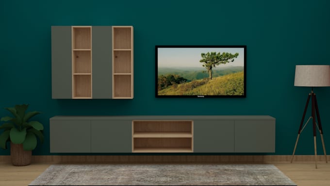 design your interior with 3d render and realistic layout