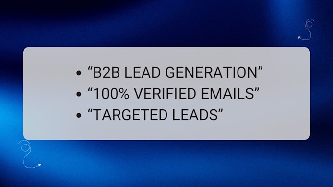 do targeted b2b lead generation and email list building