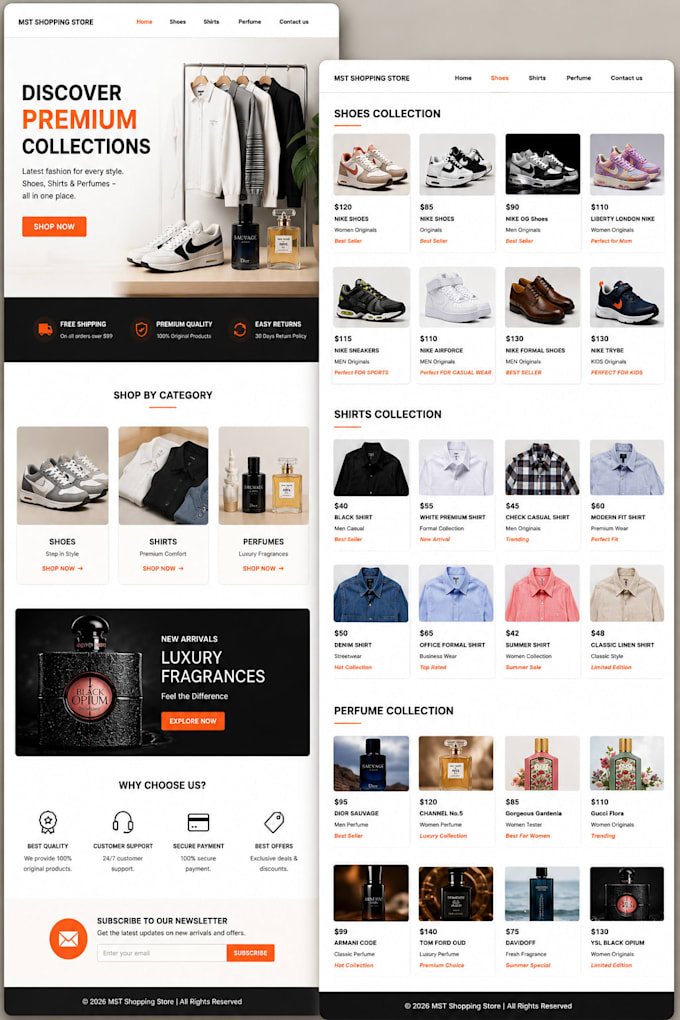 create  website development using HTML, CSS and javascript