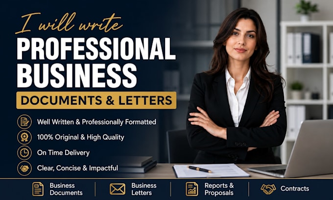 write professional business documents and letters