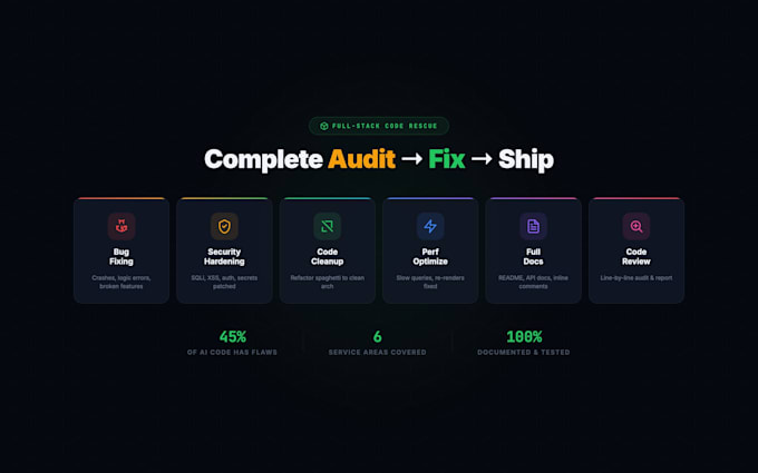 fix, secure, and optimize your vibe coded ai generated app