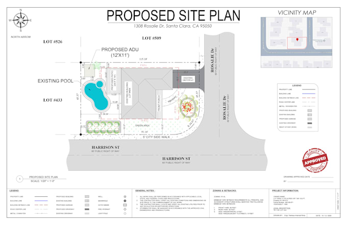 create a professional plot plan, site map or property map