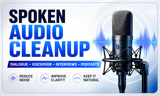 clean up dialogue, voiceover, podcast, and video audio