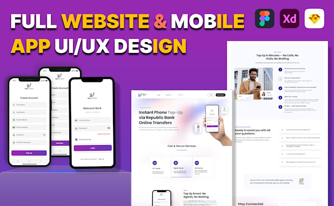 website uiux design, landing page ui, website mockups, saas landing page ui