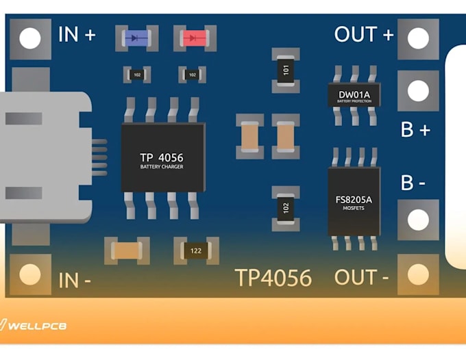design power supply and battery management pcb with schematic and gerber