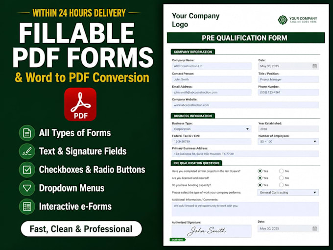 create fillable PDF form convert word document to interactive fillable PDF form