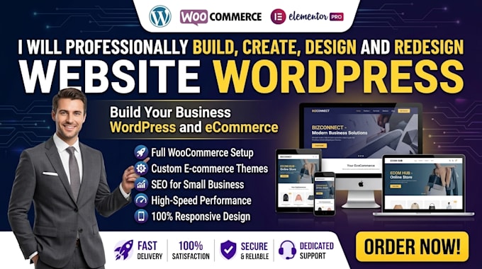 fix webseite wordpress, ecommerce website, elementor and develop your business