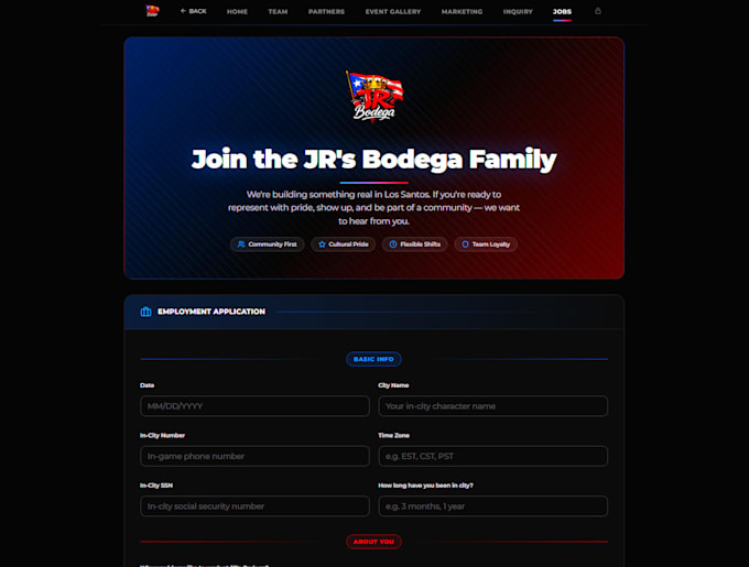 develop a full custom web app or website