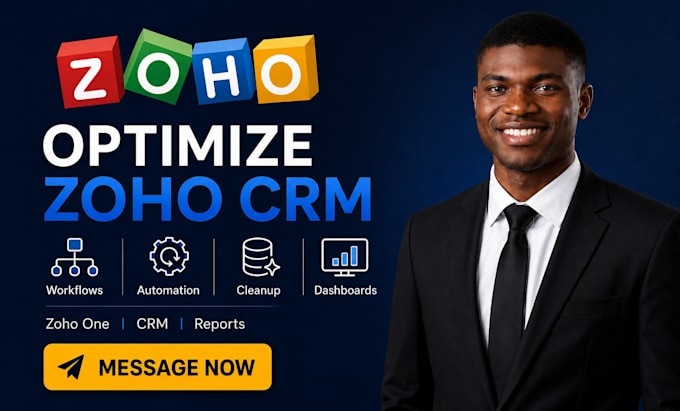 setup zoho CRM, zoho one, sites, projects, workflows, automation and integration